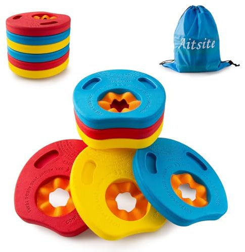 Aitsite Schwimmflügel Kinder 3-6 Jahre 6pcs Schwimmscheiben Schwimmscheiben Kinder Set für die Ausbildung