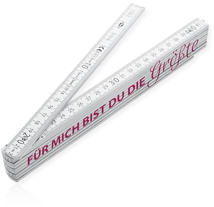 stempel-fabrik – Zollstock Für mich bist du die Größte – Meterstab als originelles Muttertags oder Geburtstagsgeschenk