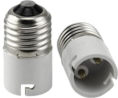 Convertisseur De Douille E27 À B22, Adaptateur De Douille D'ampoule À Vis À Baïonnette, Support D'ampoule Pour LED/CFL Et Ampoules À Incandescence [Classe Énergétique A]