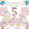 YIMAKJ Licorne Enfant Anniversaire Déco - Vaisselle Pour 5 Ans Fille, Assiettes En Carton, Tasses (16 Invités)