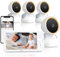 ARENTI Babyphone mit 4 Kamera und App 2K/3MP, 5 Zoll WiFi Video Babyphone PTZ 355°, Automatische Verfolgung, Schreierkennung, Temperatur- und Luftfeuchtigkeitssensor, Nachtsicht, kompatibel mit Alexa