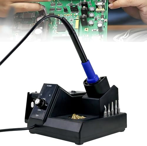 NVYAZJ 2090D Soldering Station, 80W Digital Soldering Iron Kit with Smart Temperature Control, Auto Standby Sleep Solder Station for School Lab, Hobby, Electronics
