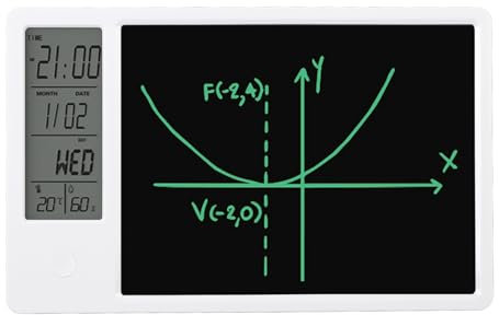 Bewinner Electronic Digital Planner Tablet Calendar,Electronic Desktop Calendar with Erasable LCD Writing Tablet,Digital Clock Date Display Desktop Calendar for Home Office (White)