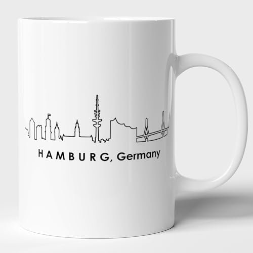 UrbnLine Kaffeebecher Hamburg Skyline Flair - Druck in Deutschland