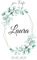 MilaBoo® Personalisierte Kerzentattoos für Taufe, Kommunion, Konfirmation, Hochzeit (Eukalyptus 3)