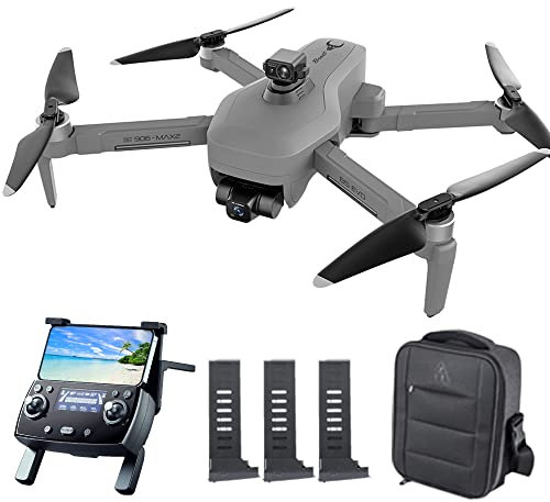 Teeggi SG906 MAX2 Drohne mit Kamera 4K für Erwachsene, 4km Kontrollabstand, 360 Grad Hindernis Vermeidung, 3-Achsen Gimbal, GPS Kluge Rückkehr, Professioneller RC Quadcopter, (3 Batterien)