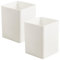 CRASPIRE 2 Pack porte-stylo tasse organisateur crayon bureau porte-cuboïde en plastique boîte de bureau stylos 2,8x2,8 pouces rangement conteneur pour bureau maison école blanc décoratif pot tubulaire