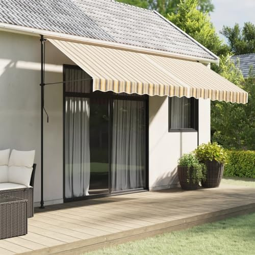 Gecheer Tessuto di Ricambio per Tenda Strisce Multicolore 4x3 m