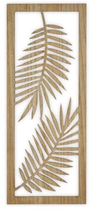 SelectTraders Palm Leaf Wooden Wall Art, Handcrafted Palm Tree Wall Decor for Garden, Patio & Balcony