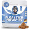 Flea and Tick Prevention for Dogs Chewables -Made in UK- Natural Dog Flea and Tick Treatment - Oral Flea Pills - Vet Recommended Flea and Tick Chews - All Breeds & Sizes - 120 Soft Treats (Chicken)