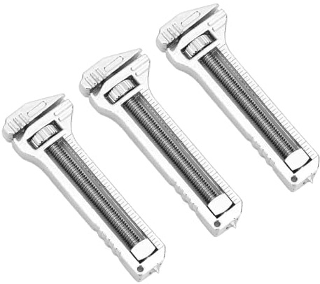 Mini Multitool Cock Key Adjustable Steps -Brake Caliper Nail Compact Multifunctional Tool for Hiking Fishing 3PCs
