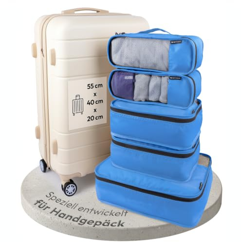 Packing Cubes Koffer Organizer 5-teilig – Packwürfel Set für Reisen