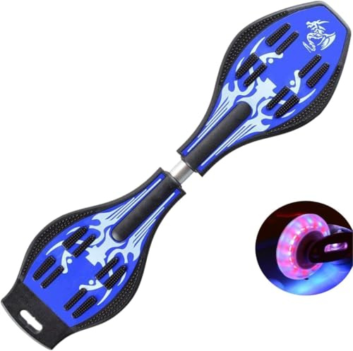 ERNAN Caster Board, Street Surfing Waveboard Light Up LED Wheels Skateboard Youth Caster Board.Castor board with Light Up Wheels for kids/teens