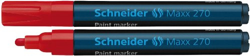 Schneider SN127002 Lackmarker Maxx 270 - Rundspitze, 1-3 mm, rot