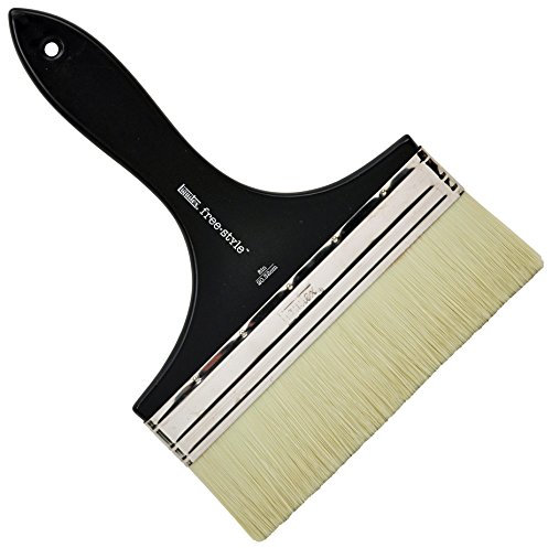 Liquitex Professional Freestyle Large Scale Brush, Broad Flat/Varnish 8-inch, Short Handle, Beige