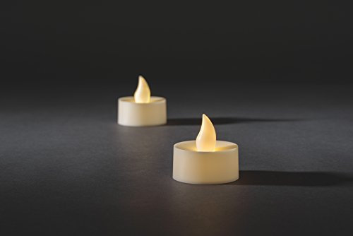 Konstsmide 1980-100 LED Dekoration großes Teelicht / für Innen (IP20) / 2er Set / Batteriebetrieben: 2xCR2032 3V (inkl.) / 2 warm weiße Dioden, 60 x 60 cm
