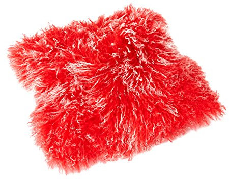 Reissner Lammfelle Tibet Lammfell Kissenbezug langflorig 30x30cm JAY104 Farbe rot (Tops)
