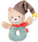 Fehn Baby Ring Greifling Teddybär - Kuscheltier Babyspielzeug mit Rassel & Schnullerbefestigung - Motorikspielzeug für das spielerische Lernen - Teddy Spielzeug für Babys & Kleinkinder ab 0+ Monaten