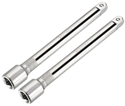 Sourcingmap 2 Pcs 1/4 Inch Drive x 4 Inch Socket Extension Bar, Cr-V Steel