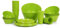 Mintra Set de vaisselle complet 38 Pièces Plastique Incassable Réutilisable Snacks Salades Desserts Boissons Assiettes Gobelets Bols Fête Anniversaire Micro-Ondes/Lave-Vaisselle - Vert