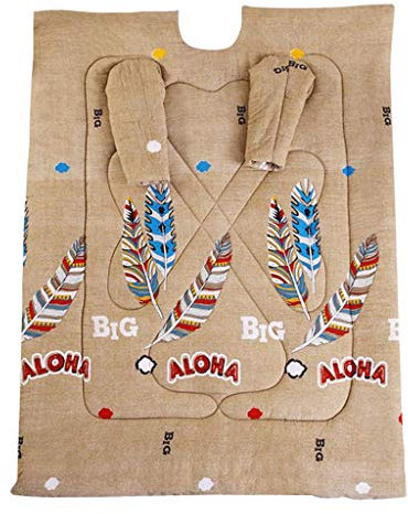 Tubayia Steppdecke mit Ärmeln Bettdecke Baumwolldecke Dicke Winter Warme Decke für Zuhause, Büro (Braun)