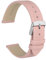 WOCCI 14mm Elegante Cinturino per Orologio con Fibbia Argento (Rosa Claro)
