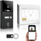 GVS - IP Video Türsprechanlage mit Türöffner, Fingerprint & RFID, HD Kamera, 2X 7 Zoll Monitor & App - Smarte Video Türklingel mit Kamera & Gegensprechanlage für 1 Familienhaus (AVS4480A)