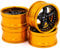 hobbysoul 4 Stück RC 1/10 Aluminium felgen Sechskant 12mm Einstellbarer Versatz Gold & Schwarz Farbe Passform 1:10 RC On Road Drift Tourenwagen Reifen