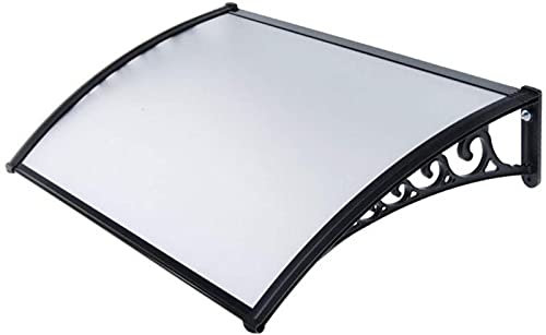 Pensilina, Tettoia Modulabile In Policarbonato Alveolare, Porta Finestre Da Esterno, Impermeabile Resistente alla Corrosione, Trasparente (80 x 120 cm)