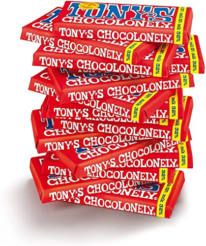 Tony's Chocolonely - Vollmilchschokolade - Tafel Schokolade - 15 x 180 Gramm - 32% Kakao - Milch Schokolade - Belgium Fairtrade Chocolate