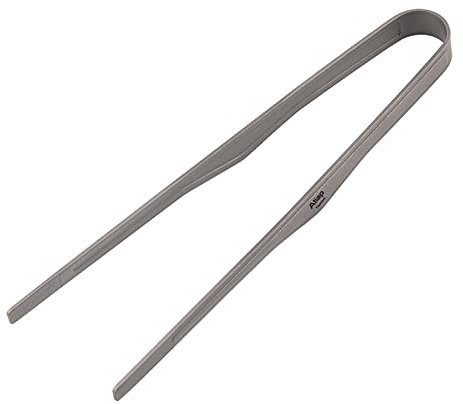 ATiAP Titanium BBQ Tongs Grill Tongs Tweezer Clip Multi Function for Kitchen Salad Steak Barbecue Buffet (Grey, 6.5)