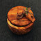 What the Art!® Olive Wood «Sweety» | Sucrier en bois d'olivier + petite pelle | Fait main | Ø 10 cm ↑ 7 cm | Avec couvercle – Sucrier – Pot à épices – Pot à sel