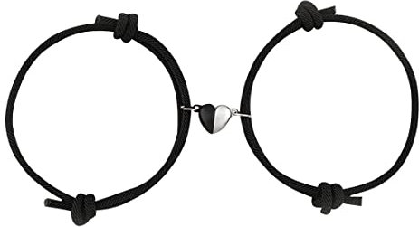 LEEQBCR Liebespaar Armband mit Magnet Gegenseitige Anziehungskraft Armband Magnet Paar Freundschaftsarmband Damen Herren Geschenke