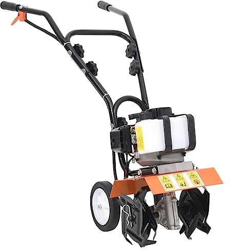 vidaXL Arado de Gasolina Motoazada Cultivador Herramienta Máquina Arar Desmalezar Trabajar con Fertilizantes Airear Jardín Patio Exterior 52 CC