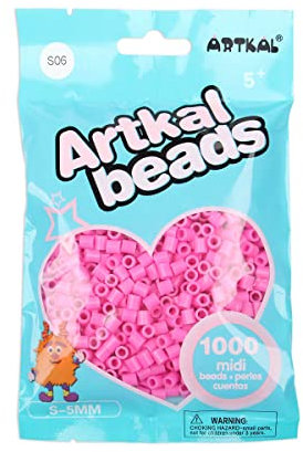 Artkal® Midi 5 mm Bügelperlen Beads / 1000 Stück/S-006 Raspberry Pink