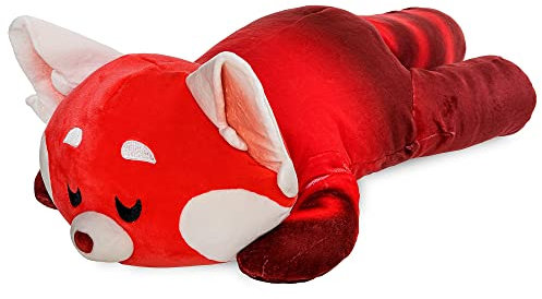 Disney Store Offizielles großes Cuddleez-Kuscheltier MEI Lee roter Panda, Rot, Kuschelkissen für Kinder mit Stickereien, 38 x 62 x 22 cm (H x B x T), geeignet ab 0 Jahren