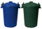 (𝐒𝐞𝐭 𝐎𝐟 𝟐) 50 Litre Storage Bin with Clip Lock - Large Dust Bin Food Grade Plastic Kitchen Bin for Waste/Rubbish | Garden Compost/ Animal Feeding Bin - Made in UK. (Dark Green, Blue)