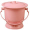 MagiDeal Pot de chambre avec couvercle, bassin crachoir résistant aux éclaboussures couleur vive enfants adultes avec poignée pratique en plastique, ROSE