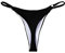 GORGLITTER Damen Bikini Unterteil Tanga Bikinihose Bikini Bottom mit Ring Bindung Bikinislip Schwarz L