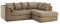 New Luxor Fabric Corner Sofa Coffee | Soft Jumbo Cord 3-4 Seater Corner Sofa (Coffee, Right Hand Facing)
