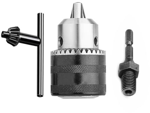 Bohrfutter für Akkuschrauber 3.0-16 mm 1/2–20UNF Schlüsseltyp Bohrer Adapter Set mit SDS Plus Adapter Zubehör für Bohrhämmer Schlagbohrmaschine Zahnkranz Futter Bohren Spannen