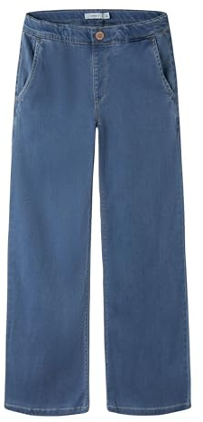 NAME IT Mädchen Nkfsalli Wide 8293 -To Noos Weite Jeans, Light Blue Denim, 164 EU