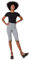 Roman Originals Knee Length Shorts for Women UK - Ladies Cropped Capri Stretch Bengaline Pants Crop Trousers Summer Legging Lounge Essentials Elasticated Casual Clothes - Black White - Size 18