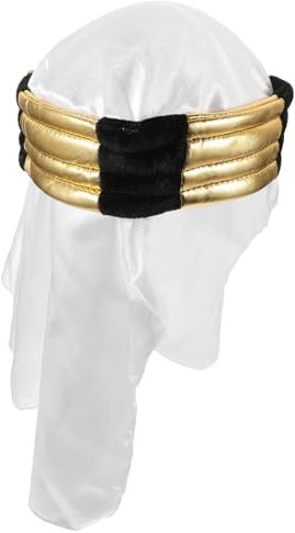AOKWAWALIY Haargummis für Herren, arabisch, islamisch, muslimisch, Turban, Kopfbedeckung, Shemagh-Wüstenschal, Halstuch, muslimische Partygeschenke, Kostüm, Capuchas, Para Hombre, Mütze, Tuch, Dubai,