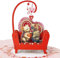 CUTPOPUP Süßes Katzenpaar 3D Karte – Valentinskarte, Hochzeitskarte, Geburtstagskarte Frau 3D-Gruß, Romantische Liebeskarte für Ihn, Ihre Frau, Ehemann, Paar, Eltern (Cute Cat Couple) US8-AN151DE