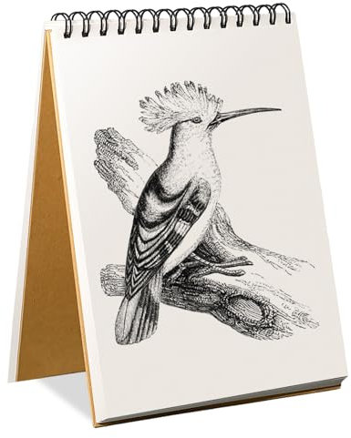 Mmgoqqt A5 Skizzenbuch, Spiralgebundenes Sketchbook mit 60 Seiten/30 Blatt, Zeichenblock Hardcover, 120gsm Leerseite Skizzenbuch Zeichenblock, Hartfaserplatte Säurefreies für Kinder Erwachsen Künstler