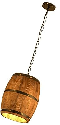Veemoon 1 Satz Fass Lampe Alte Deckenlampe Holzdekor Weinfass Hängende Deckenleuchte Retro Kronleuchter Leuchte Leichte Dekoration Vintage-leuchten Amerikanisches Land Hölzern Retro-lampe