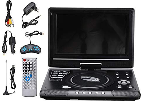 VENEKA 9,8 Tragbares Heim Auto DVD Spieler VCD CD Spiel TV Spieler USB Radio Adapter UnterstüTzung FM Radio Empfang EU Stecker