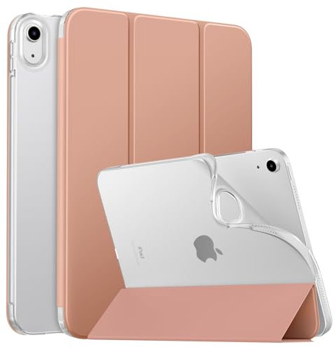MoKo Case for New iPad (A16) 11th Generation 2025/ 10th Generation 2022, iPad 11 inch/ 10.9 Case with Soft TPU Translucent Frosted Back Cover, Auto Wake/Sleep, Support Touch ID,Caramel Milk Tea Color