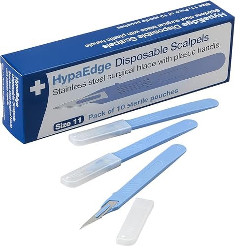 Safety First Aid Group HypaEdge Sterile Disposable Scalpels Size 11, Pack of 10